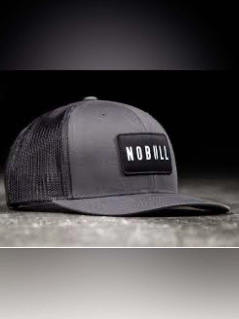NOBULL Navy Logo Patch Trucker Adjustable SnapBack Cap